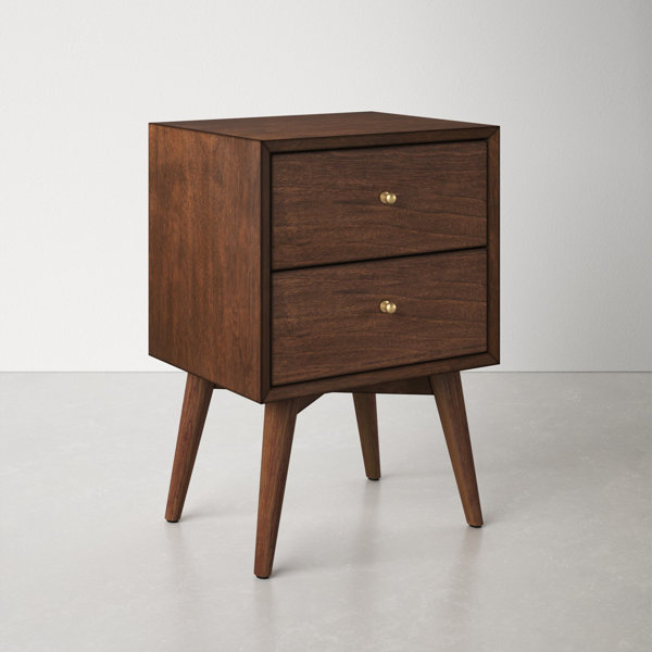AllModern Williams 2 Drawer Solid + Manufactured Wood Nightstand